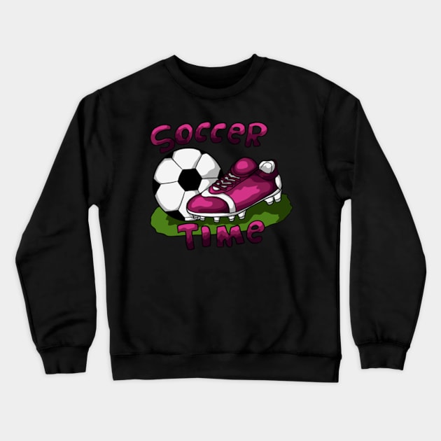 soccer time player game Crewneck Sweatshirt by wahyuart21